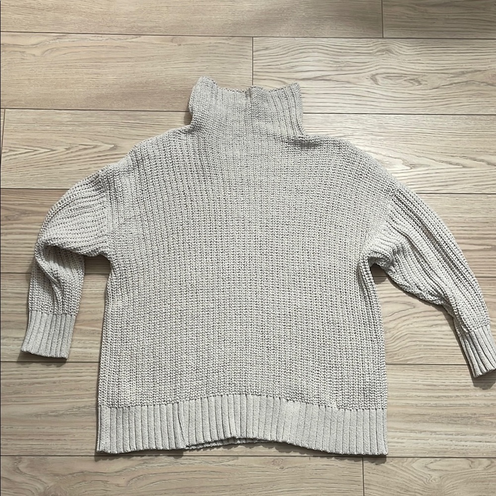 Aerie Cowl Neck Sweater with Ribbed Texture
